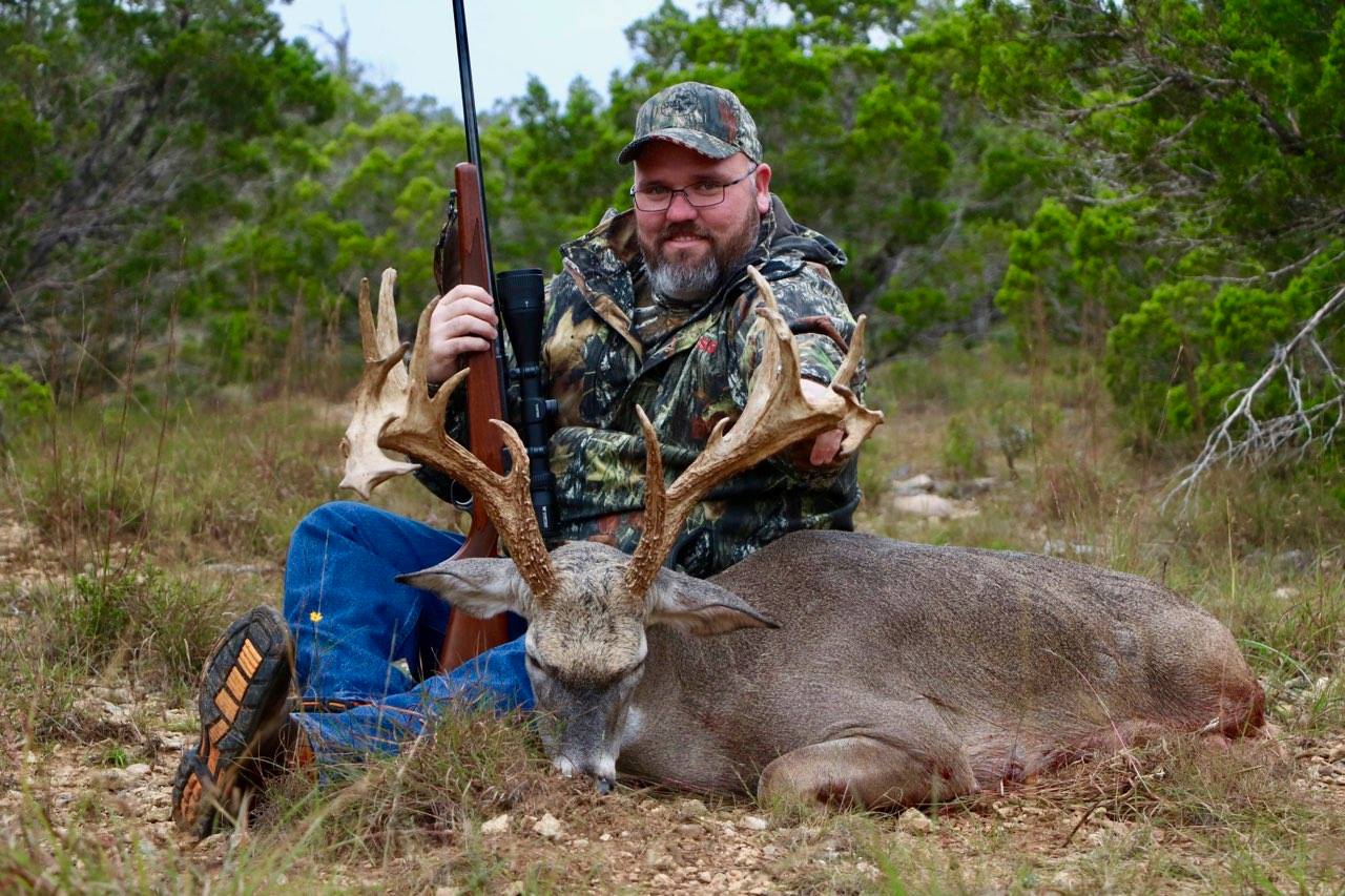 Client with huge whitetail buck